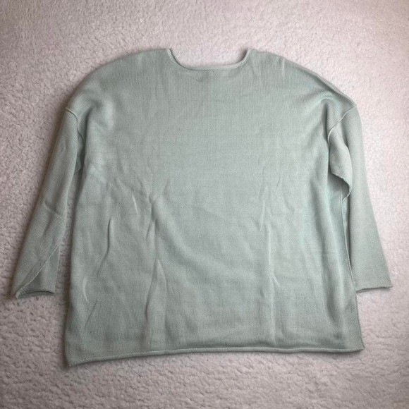 NWT Eileen fisher Absinthe green women’s boxy pullover drape Peru xl