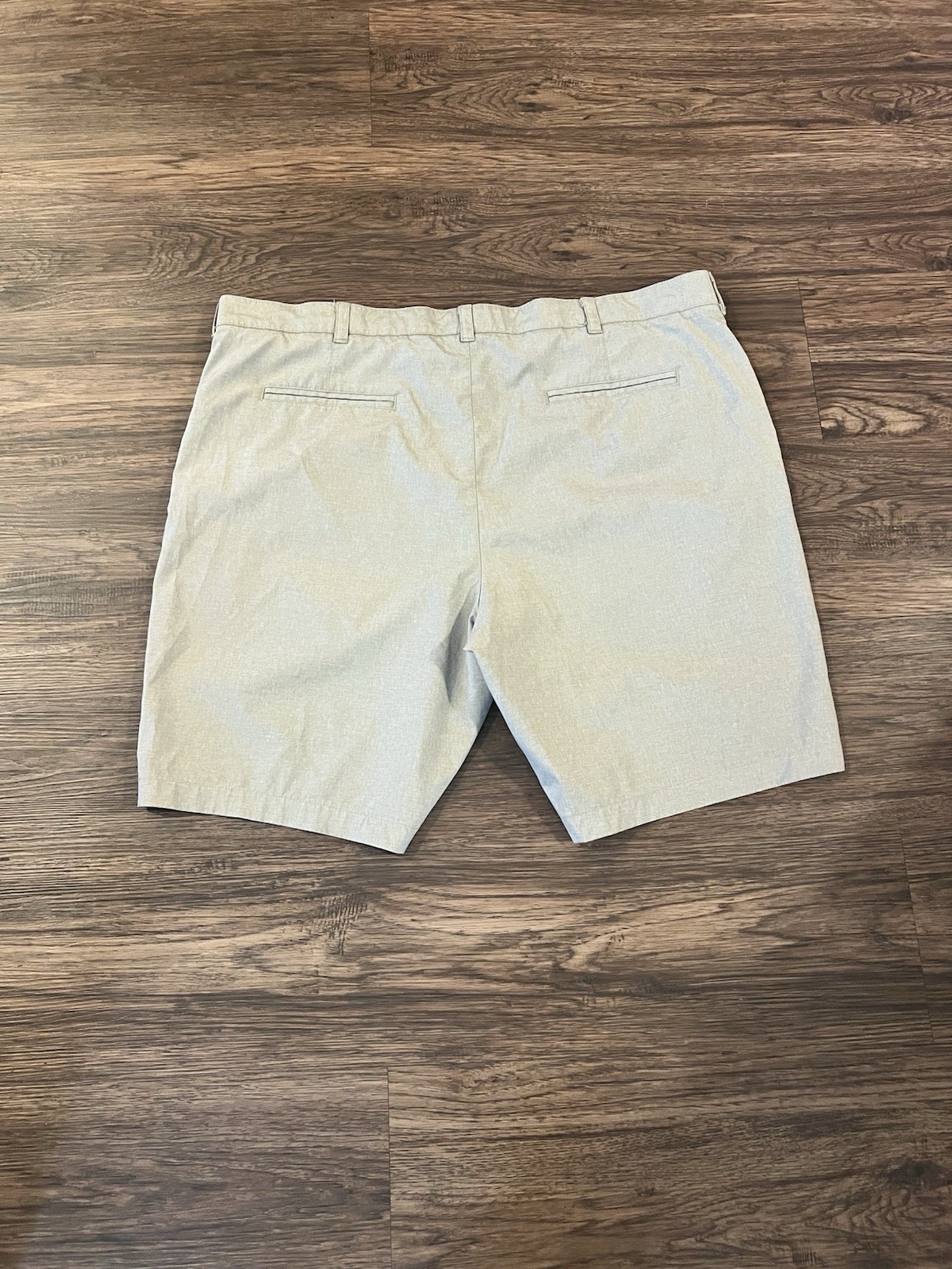 Ben Hogan Men’s Beige Polyester Elastane Chino Shorts Flat Front