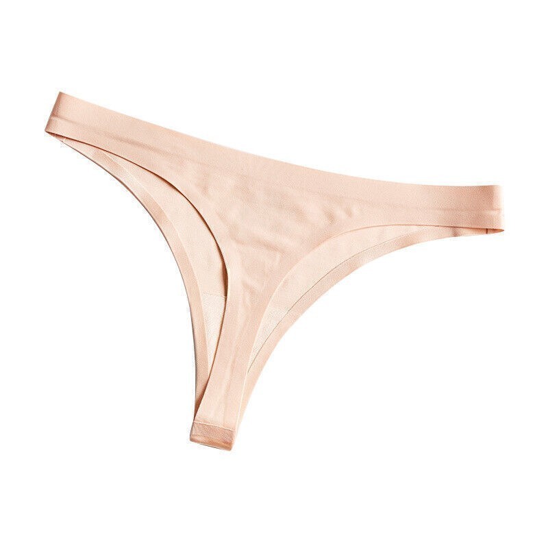 Women’s Sexy Thongs Cotton G-string Briefs T-back Invisible Middle Waist Panties
