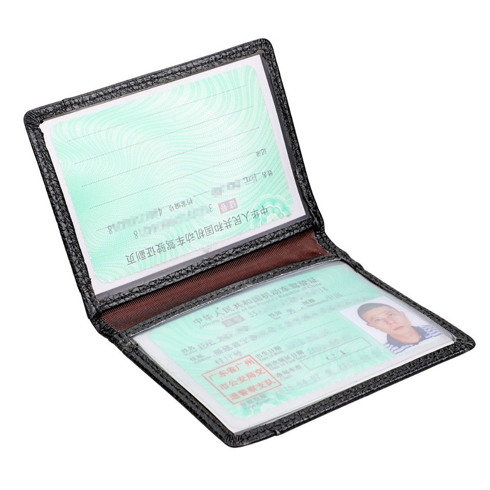 Men Real Leather Bifold Wallet Credit Card Drivers License Holder with ID Window