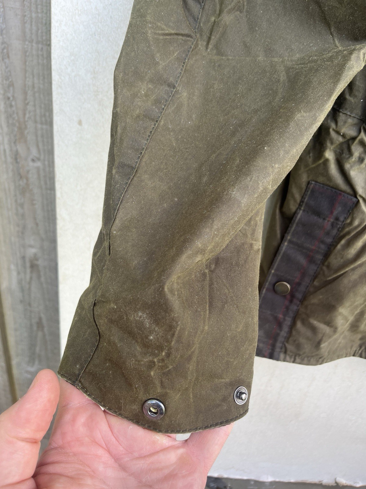 Barbour Dept B Solway Durham Wax Jacket Hooded Beeswax Men’s Olive – Small