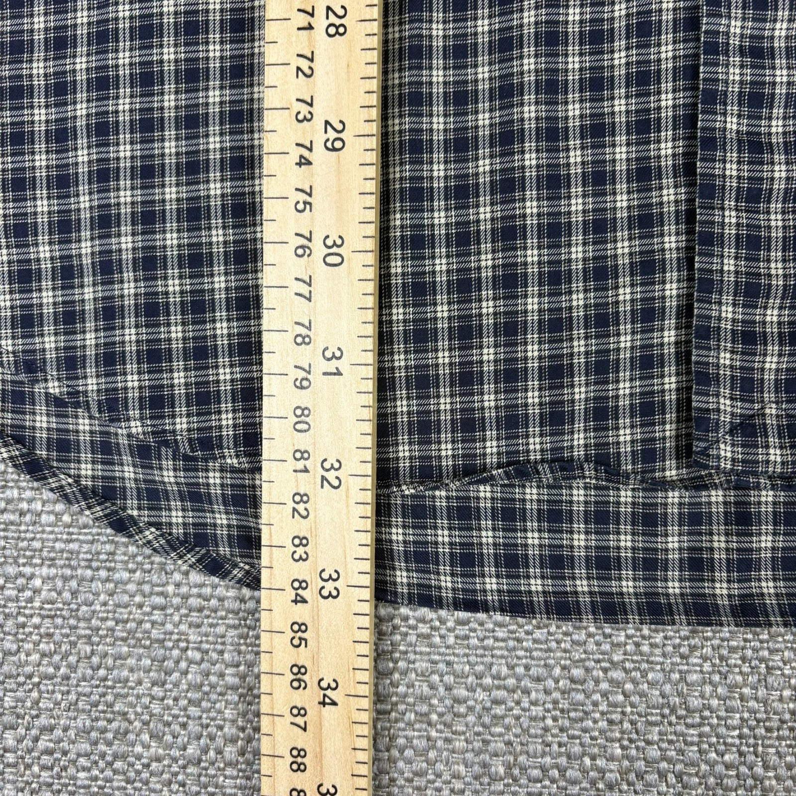 Ralph Lauren Men’s Shirt L Long Sleeve Black Blue Beige Plaid Classic Embroidery
