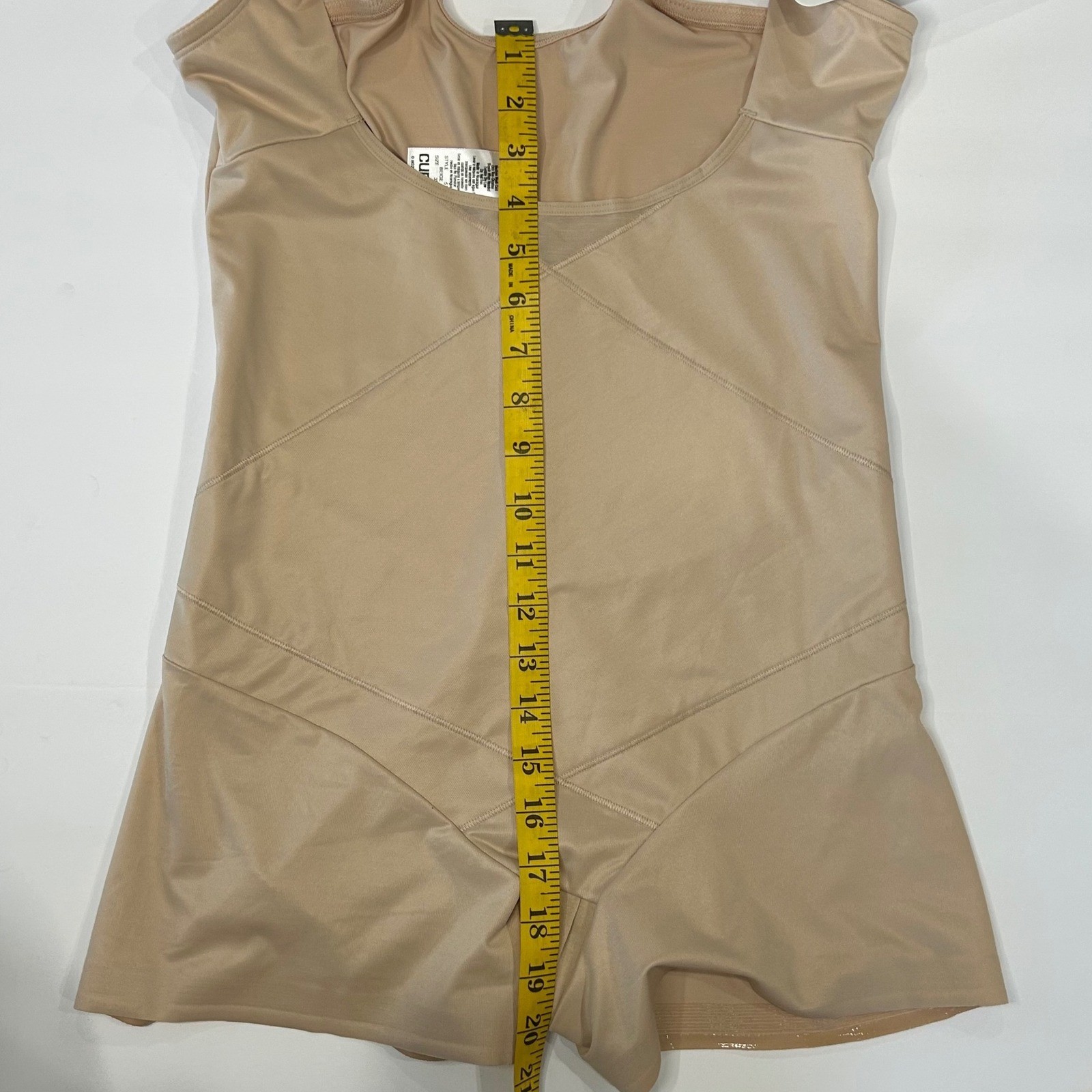 Cupid Extra Firm Control Boyshort Bodysuit Beige Tummy Tuck 5781 Womens 3XL New