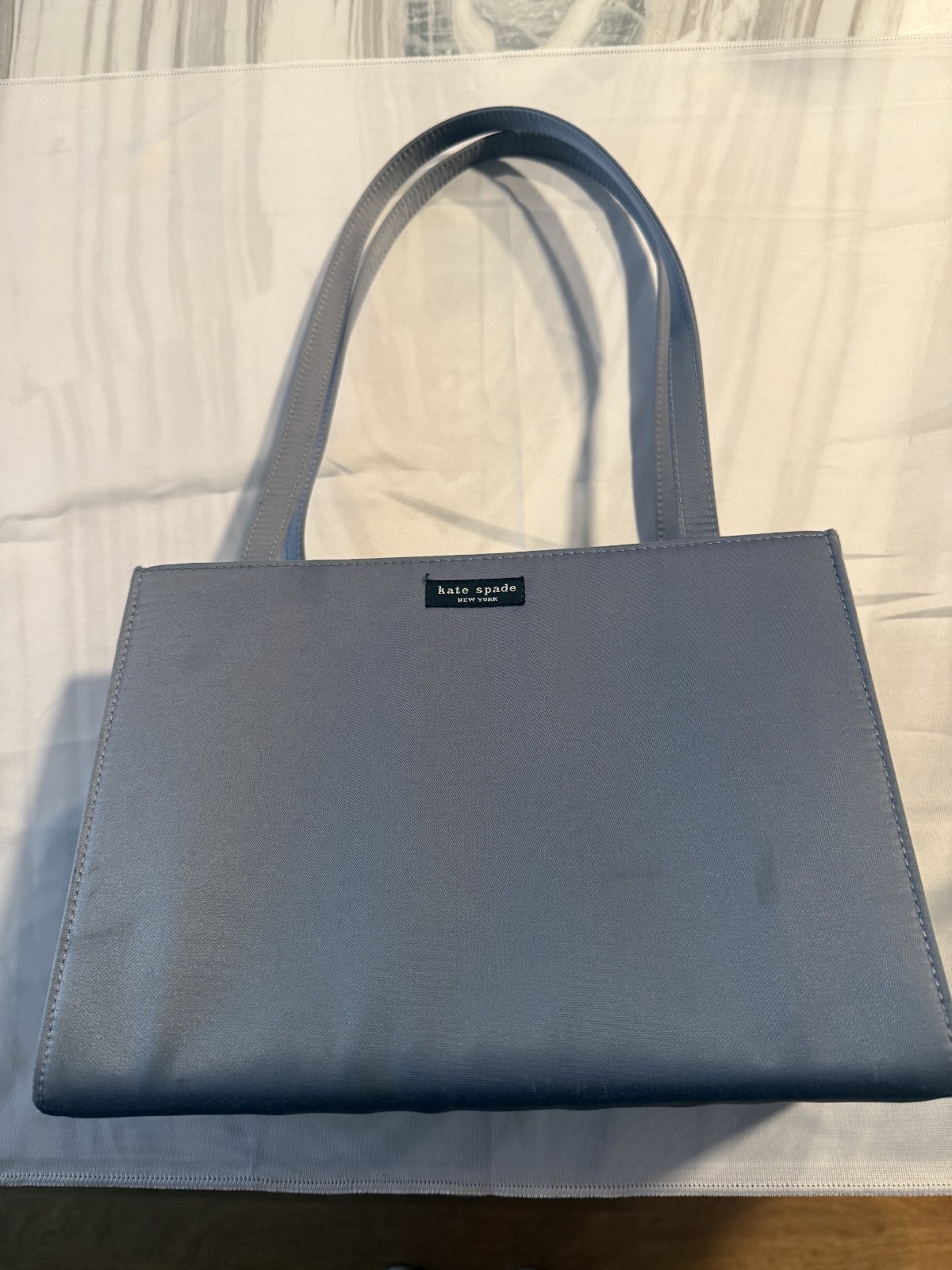 kate spade sam icon bag in blue satin