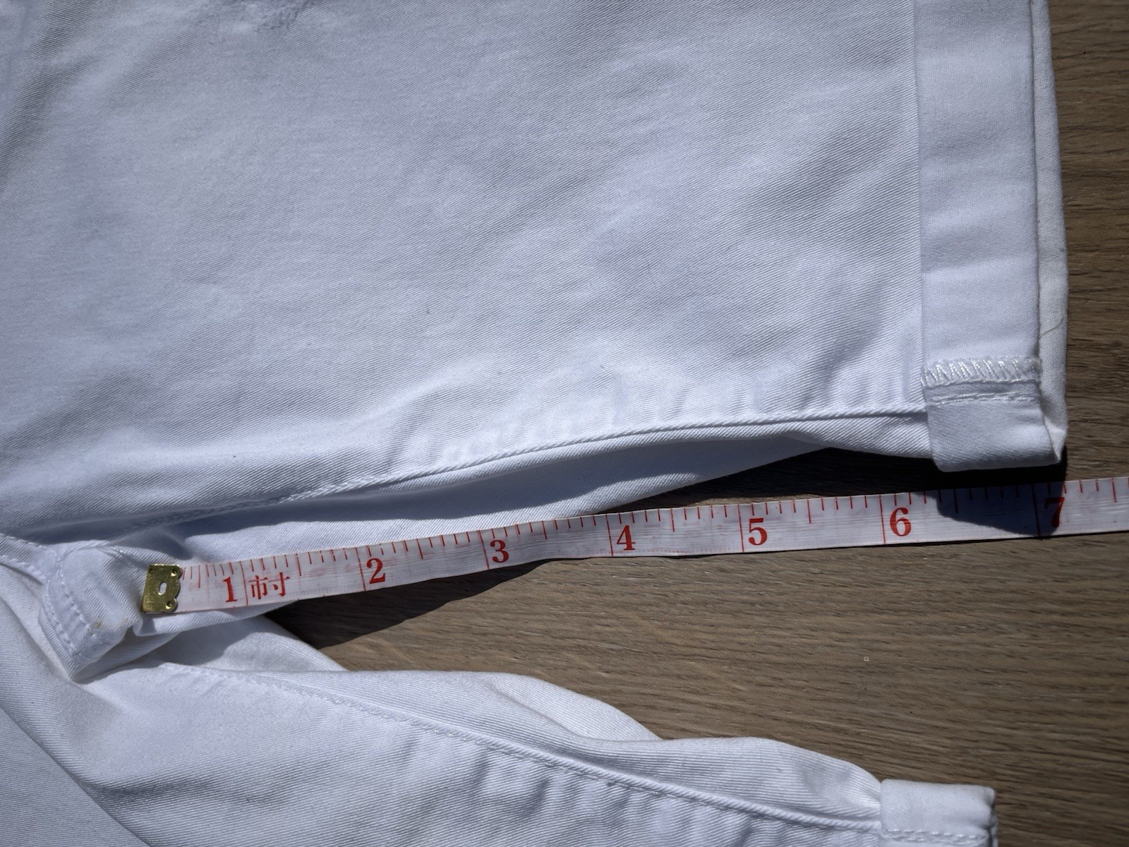 Dorothy Perkins White Denim Bermuda Shorts Size 10 Mid Rise 5-Pocket 30in