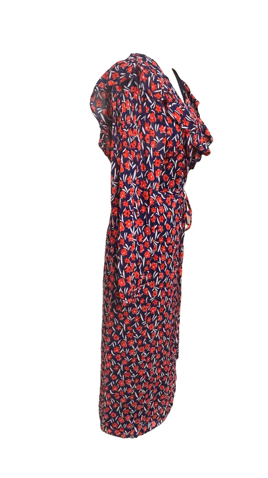 Escada Sport “Dyby” Floral Ruffle Wrap Dress Whimsygoth academia size 38 / med