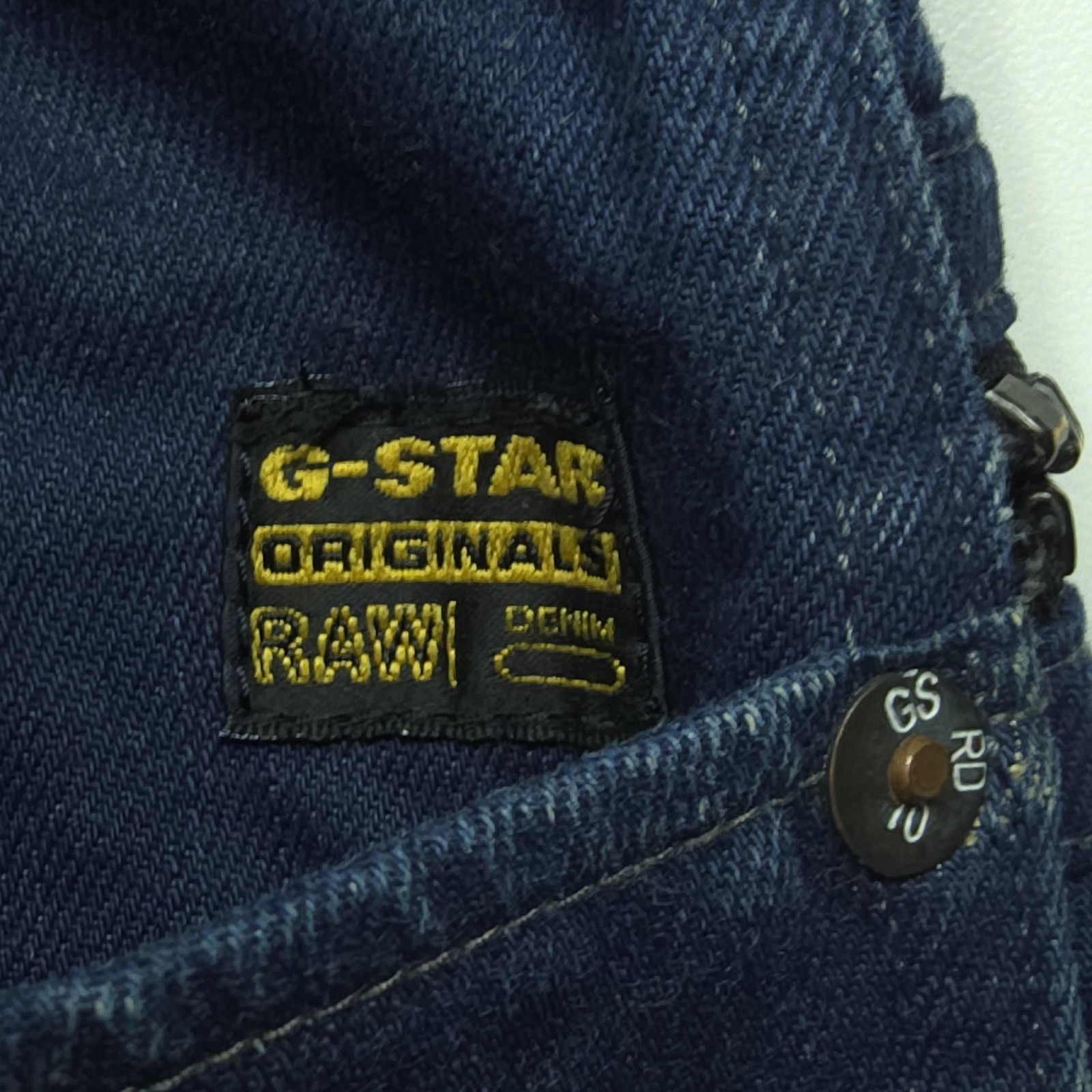 G-Star Raw Mens Jeans 33×32 Blue Button Fly Arc Zip 3D Slim Zip Pocket Tapered