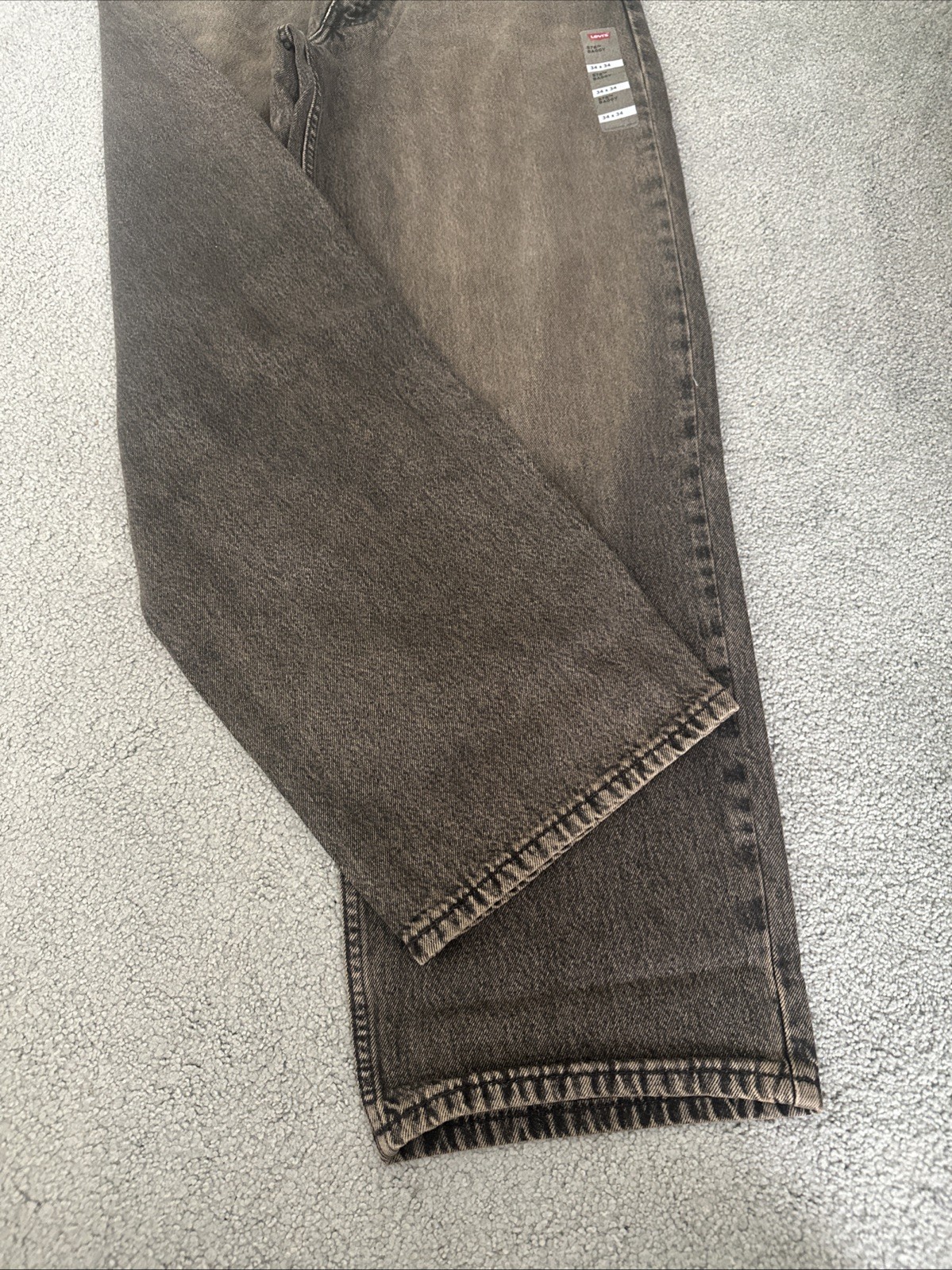 Levi ‘s 578 Baggy Throughout Denim Jeans Sz. 34Wx34L Brownish Dusty Gray New