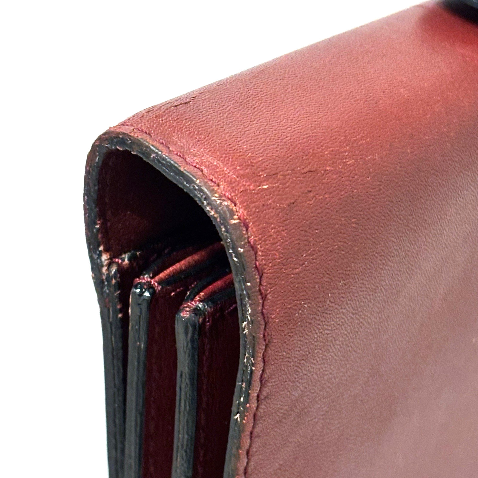 Cartier Briefcase Business Bag Leather Bordeaux Red Authentic