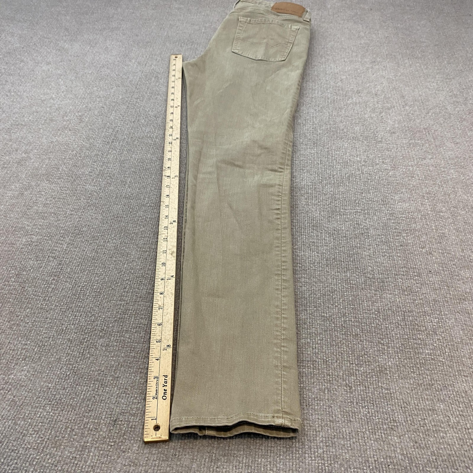 American Eagle Next Level Flex Jeans Mens 32×34 Beige Straight Stretch Denim