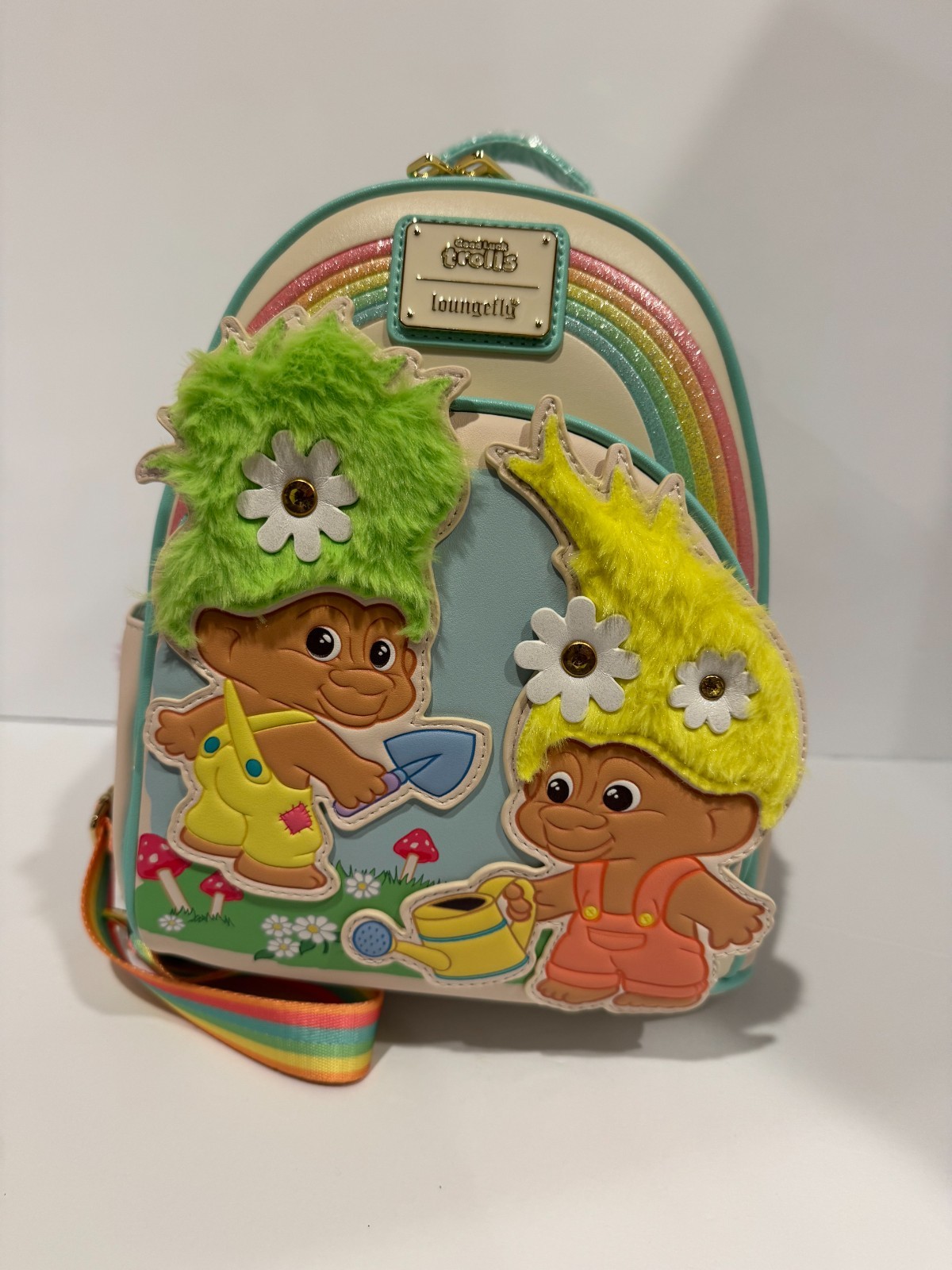 Loungefly Classic Good Luck Trolls Plush Glitter Mini Backpack