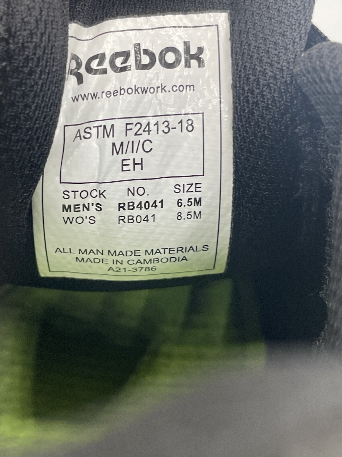 EXCELLENT-Woman’s 8.5 Shoes Reebok Work Sublite Cushion Work Alloy Toe WORN ONCE