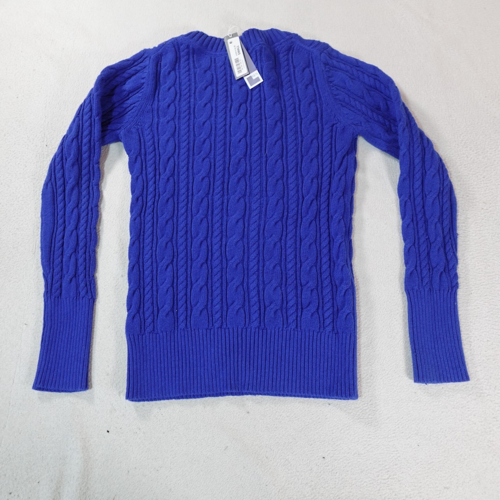 Vintage Jcpenny Sweater Womens Small Blue Fisherman Knit Pullover Outdoor Top