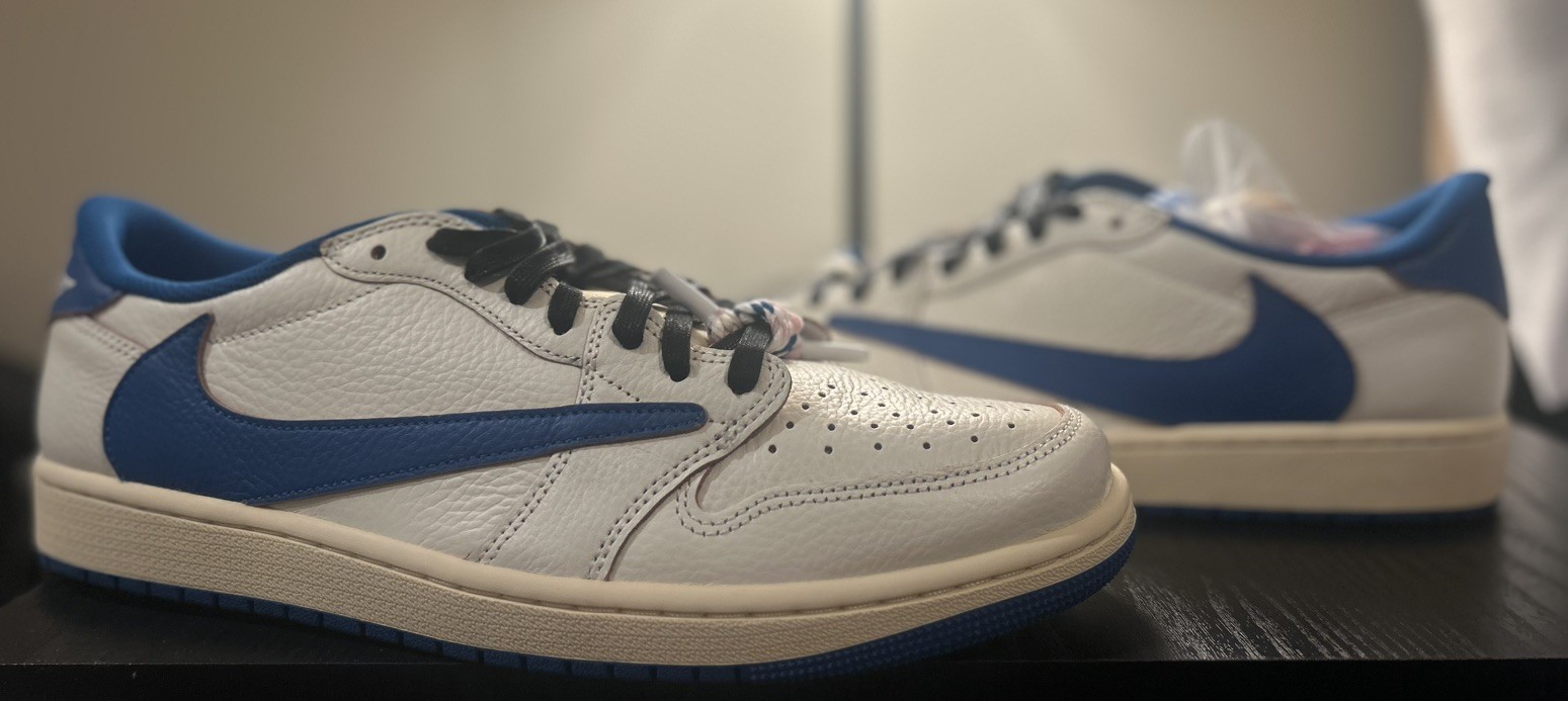 Jordan 1 Retro Low OG SP Fragment x Travis Scott Military Blue Size 13 –New | DS