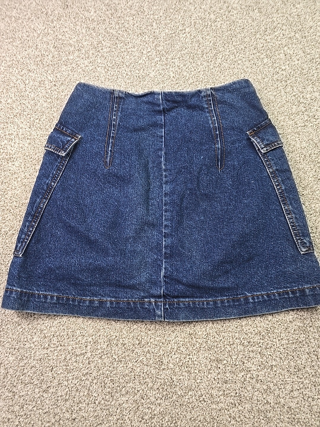 Topshop Moto Skirt Womans 28 Blue Denim Mini City Preppy School College