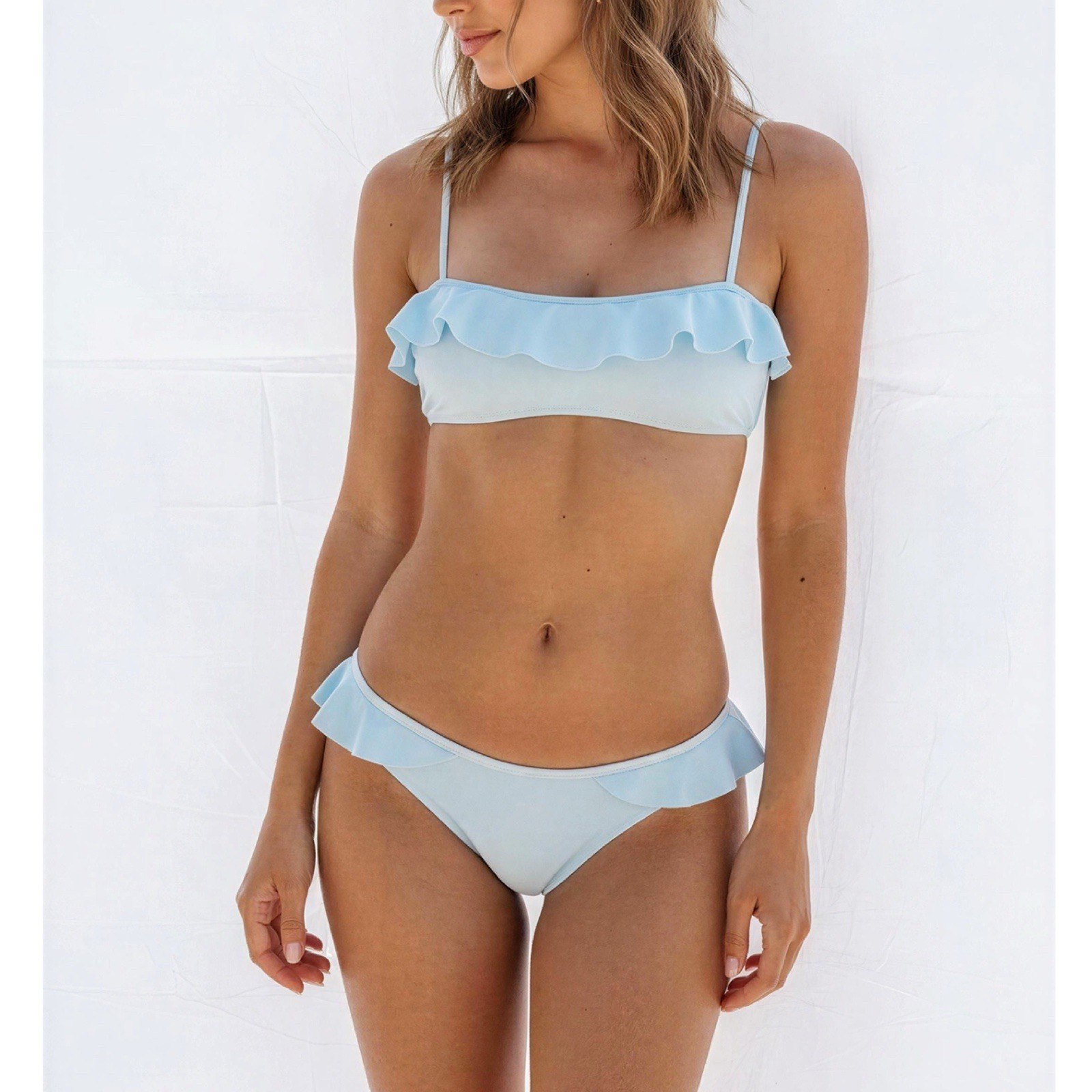 NWT BEC & BRIDGE Set Bella Top & Bella Bottom, Sky Blue, 4 (US)