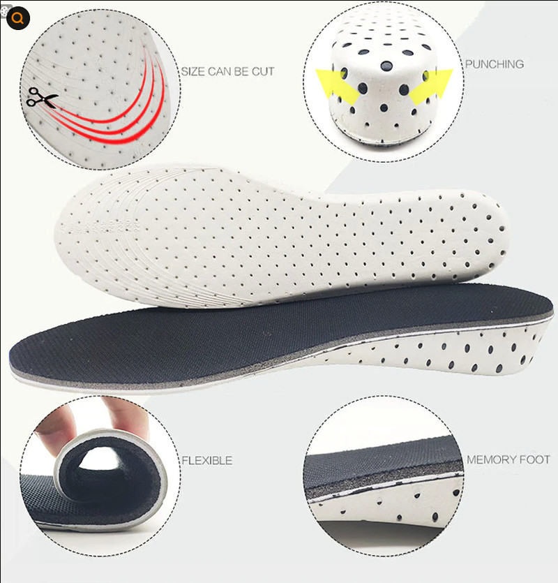 Invisible Height Increase Insoles Heel Lift Shoe Inserts for Men Women Comfort