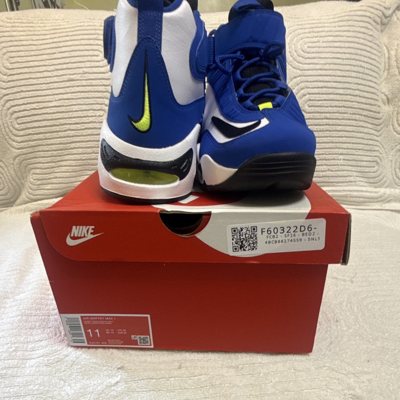 Nike Air Griffey Max 1 “Varsity Royal” Blue/White/Volt/Black 2021 DJ5161-400