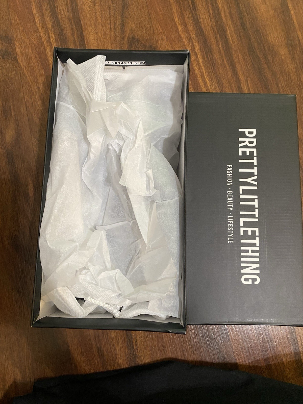 PrettyLittleThing NWT Black PU Wide Fit Square Toe Block Heeled Sandals Size 7