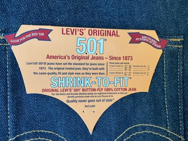 Levi’s Men’s 501 Original Shrink to Fit Denim Button Fly Classic Rise Jeans