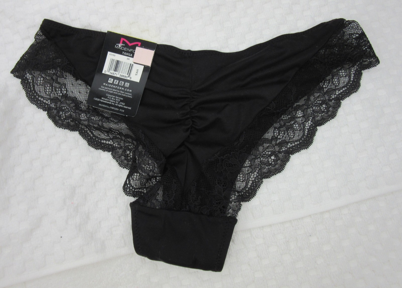 NWT set/3 MAIDENFORM comfort devotion LACE TANGA rose BEIGE WHITE floral BLACK