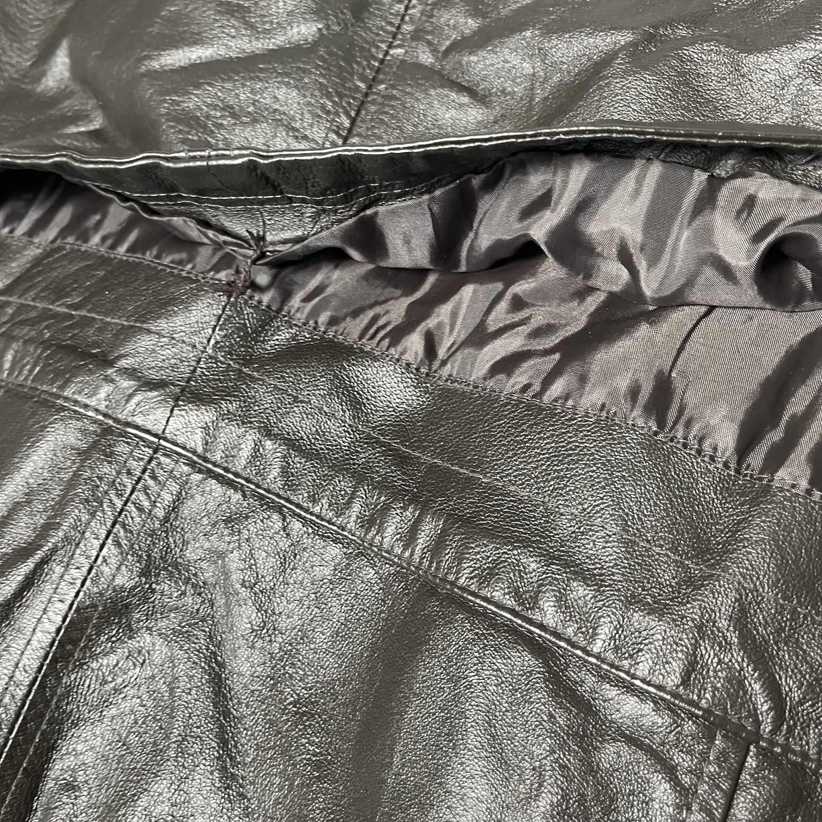 Vintage Phase Two Brown Mens 2XL Leather Jacket Removable Liner Adjustable Waist