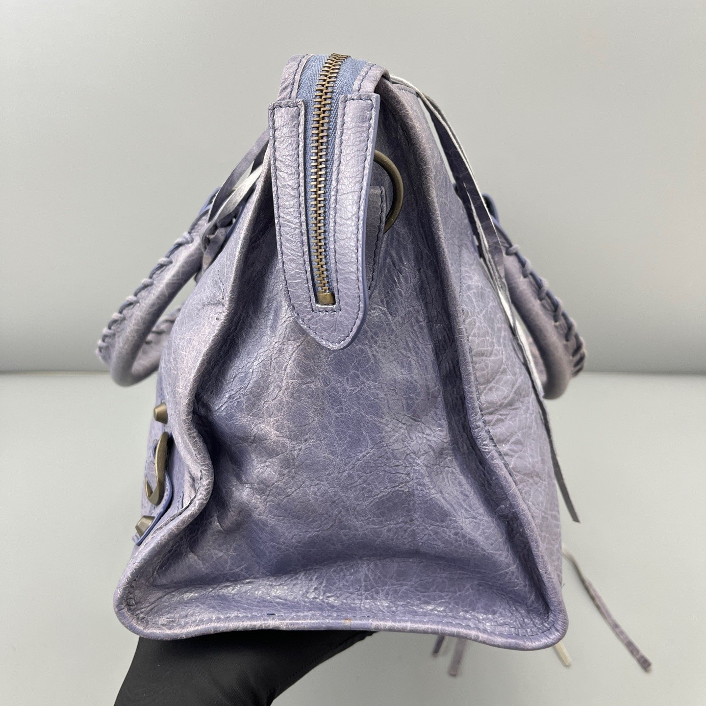 Balenciaga Pre-Owned Authentic Luxury Handbag Purple 42*22*17cm