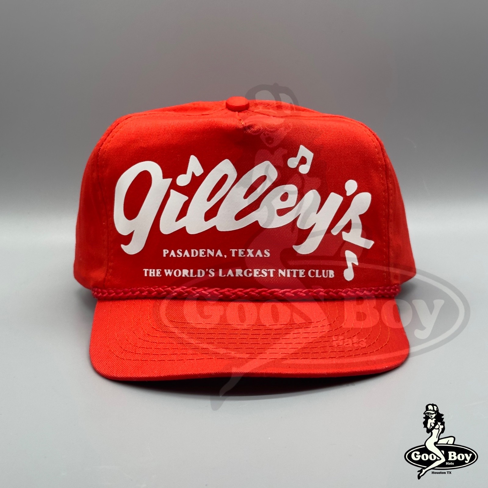 Gilley’s Urban Cowboy Hat Vintage Red Trucker Rope Cap. 80s Texas Western Wear