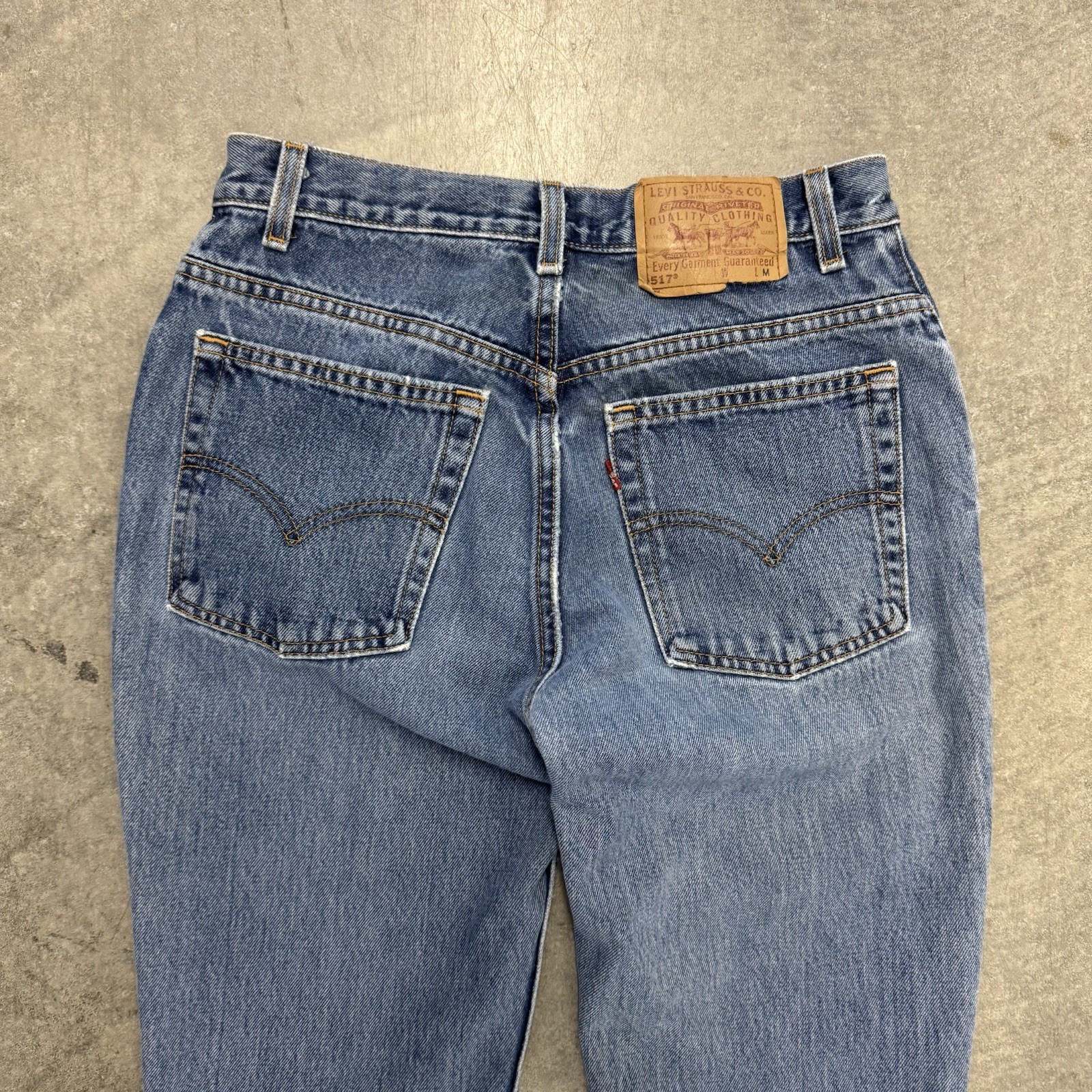 VTG Woman’s Levi’s 517 Bootcut Low Rise Blue Jeans Cotton Medium Wash 28 x 28