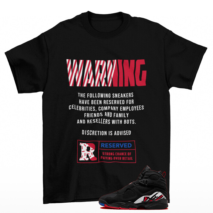 Reserved Playoffs Shirt to Match Jordan 8 Retro Playoffs 305381-062
