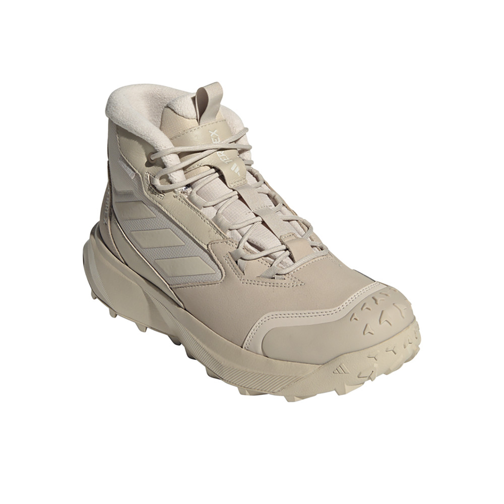 adidas Terrex Mid Leather Winter Hiking Mens Beige Sneakers Athletic Shoes ID34