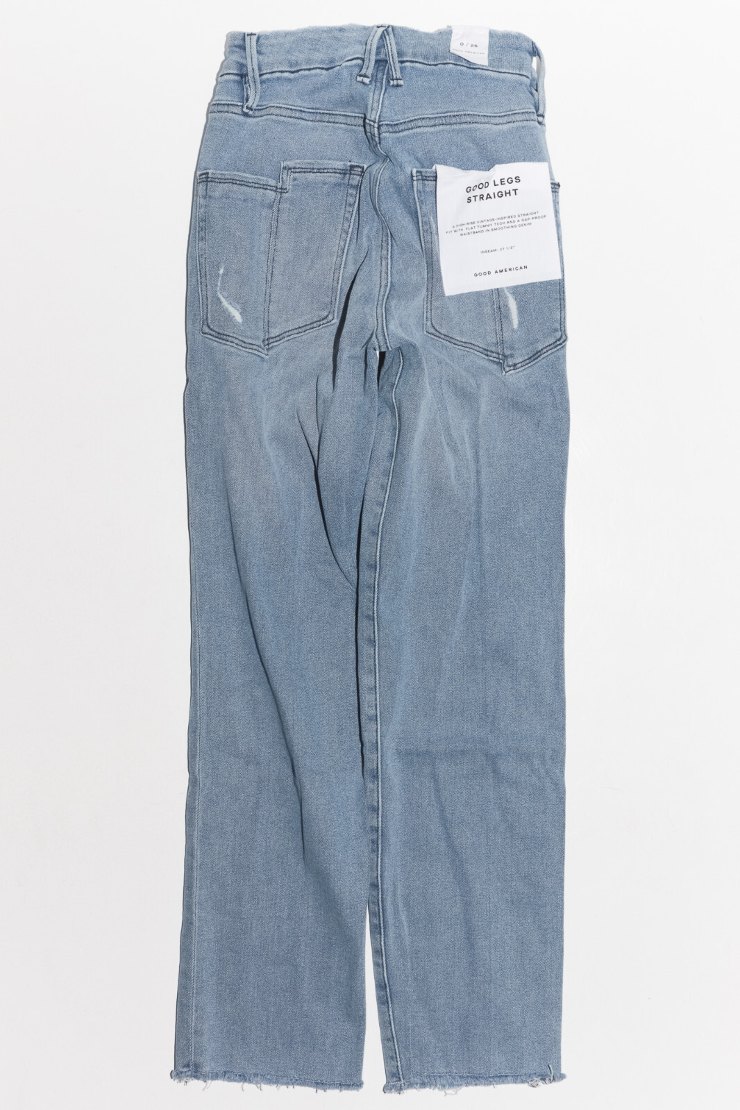 Good American GOOD LEGS STRAIGHT JEANS GSPFH941T BLUE449 Size 0/25 Inseam 27.5″