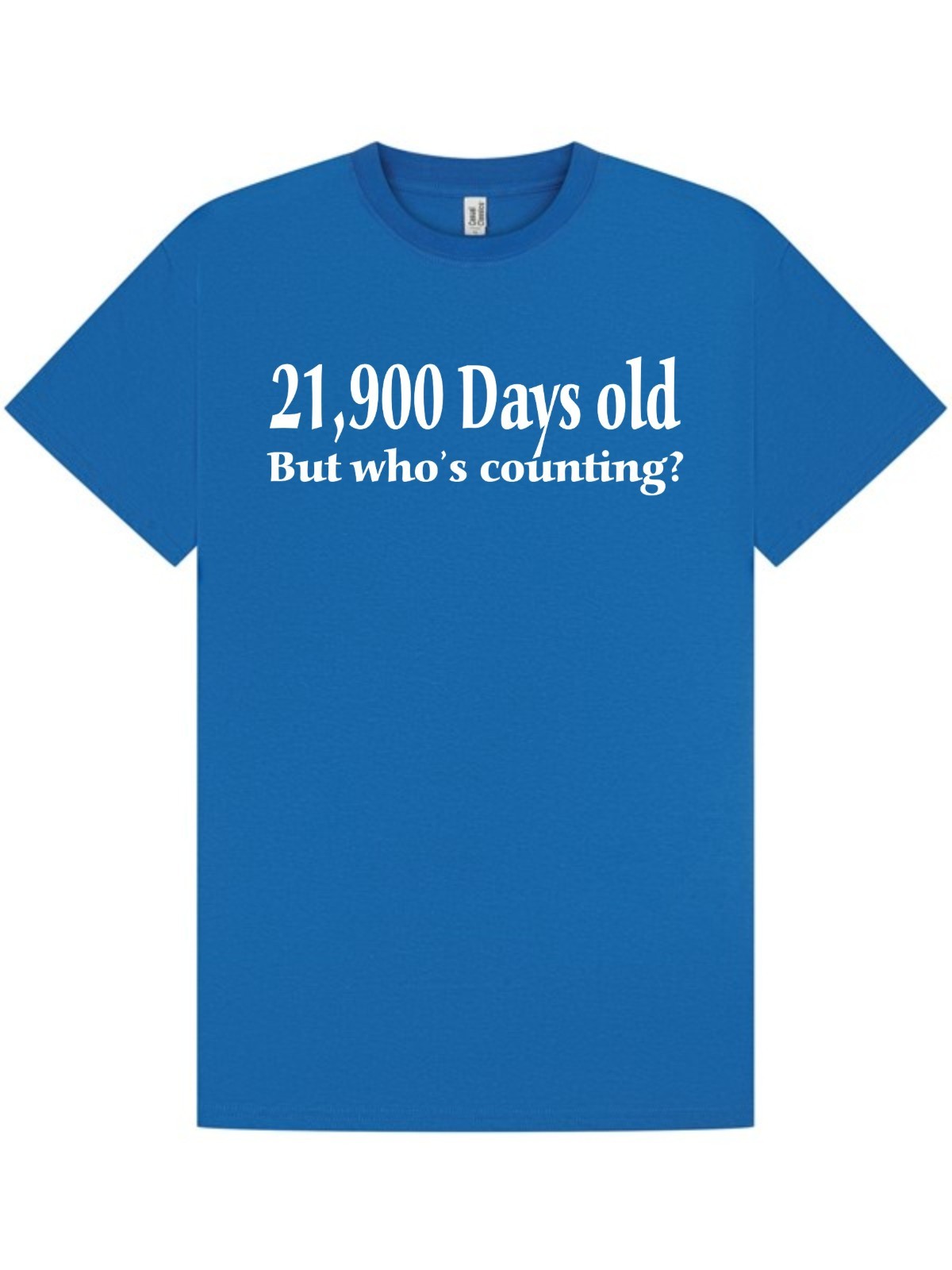 60th BIRTHDAY T-shirt / Tee / 21900 Days Old / Spoof / Joke / Christmas / S-XXL