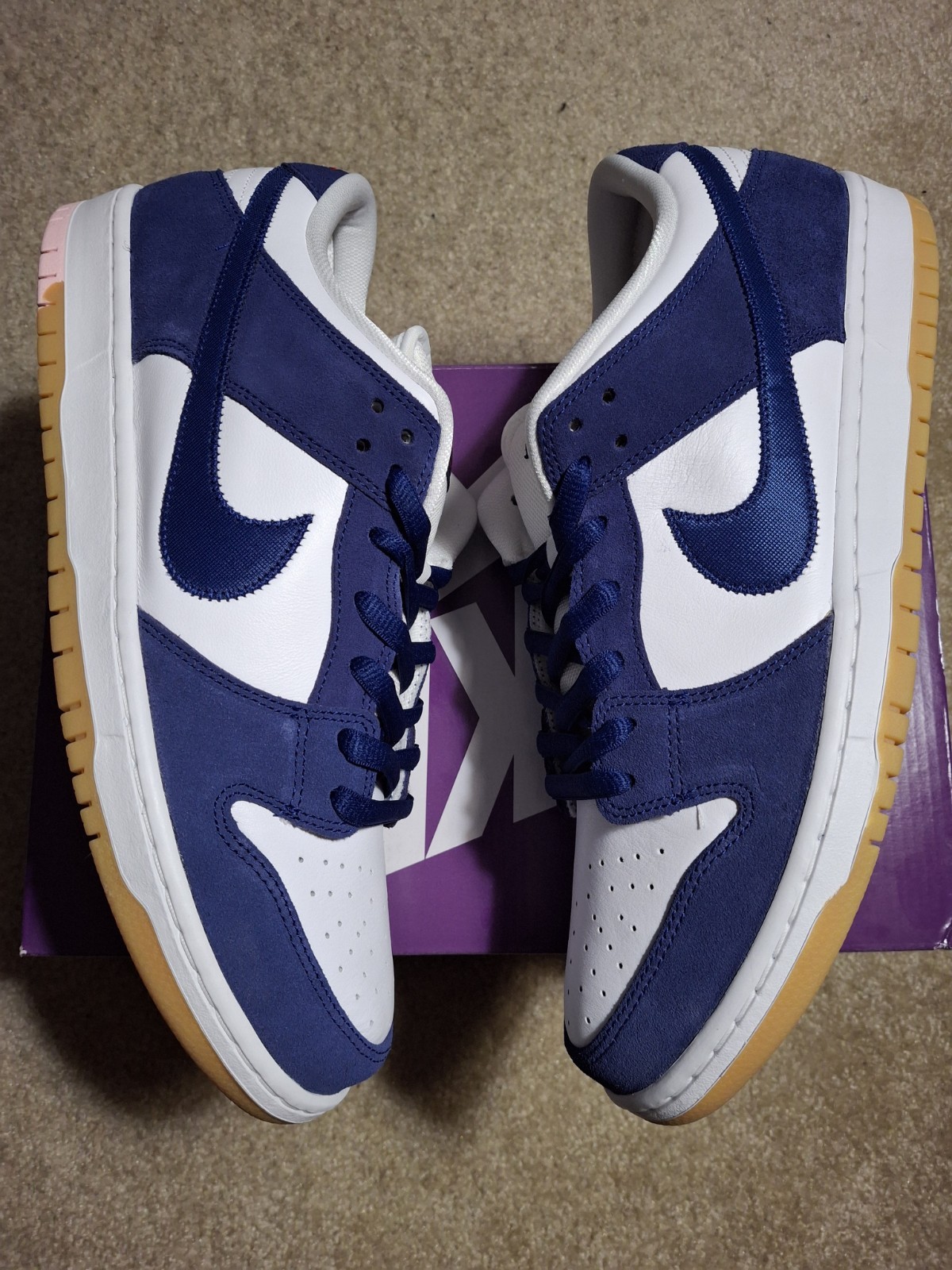 Size 14 – Nike SB Dunk Low Pro Los Angeles Dodgers Blue White Gum Suede