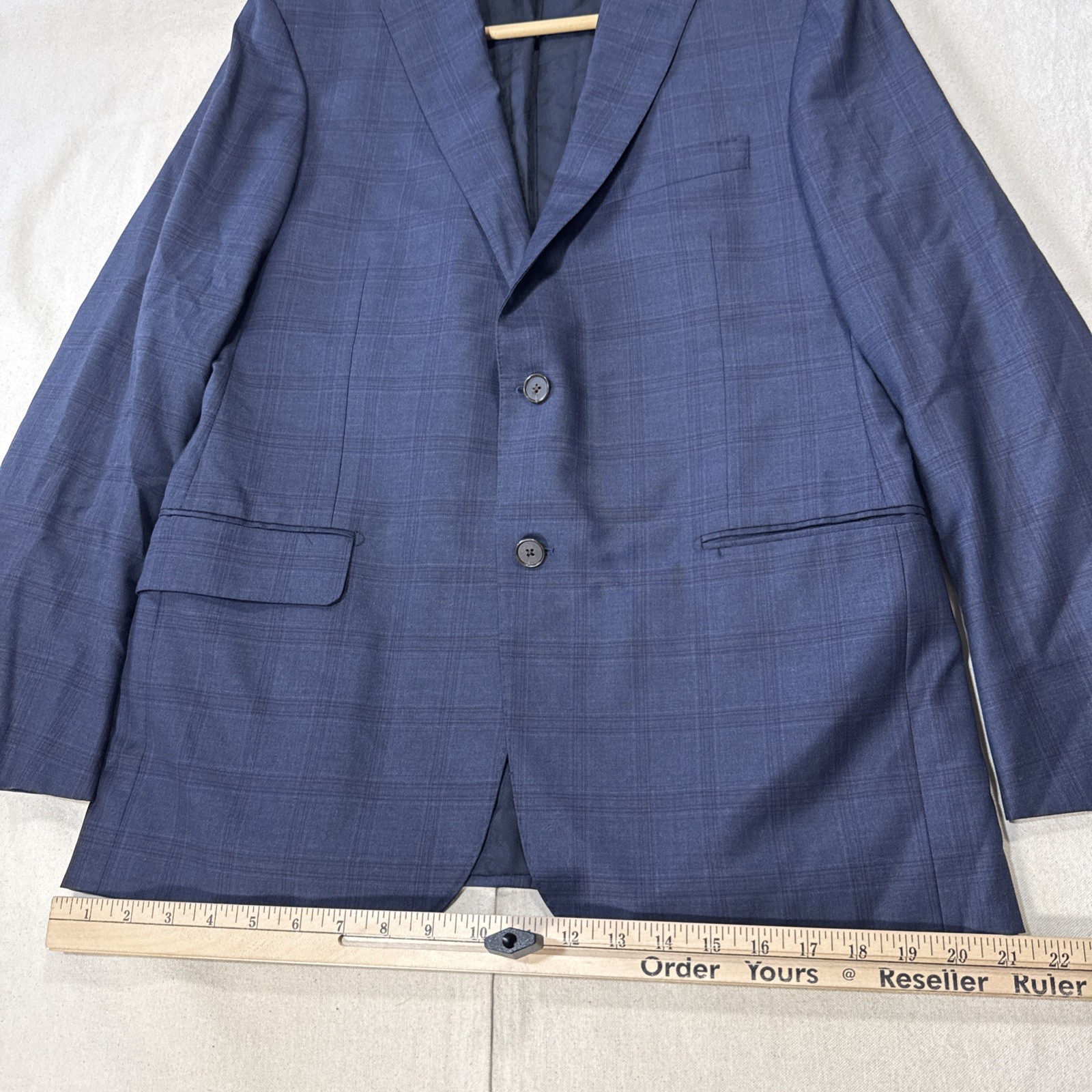 Hickey Freeman X Loro Piana 150’s Wool Men 2pc Blue Suit Size 42R Pant 36×30