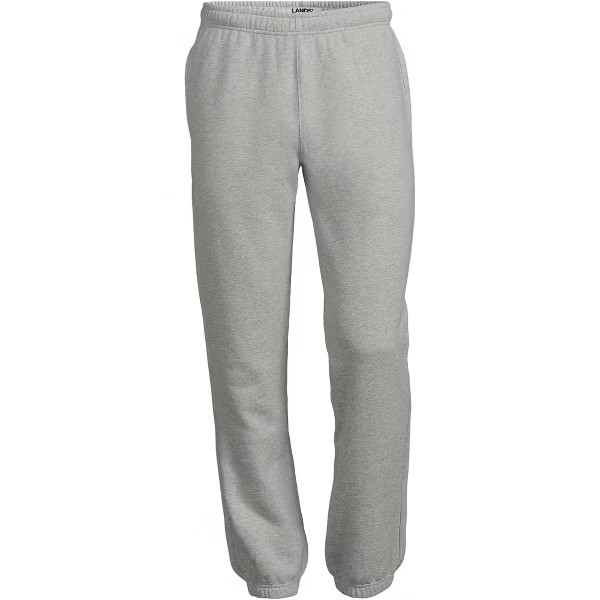 2025 LANDS’ END MEN’S SERIOUS SWEATPANTS GRAY MEDIUM (32-34 WAIST) FREE SHIP