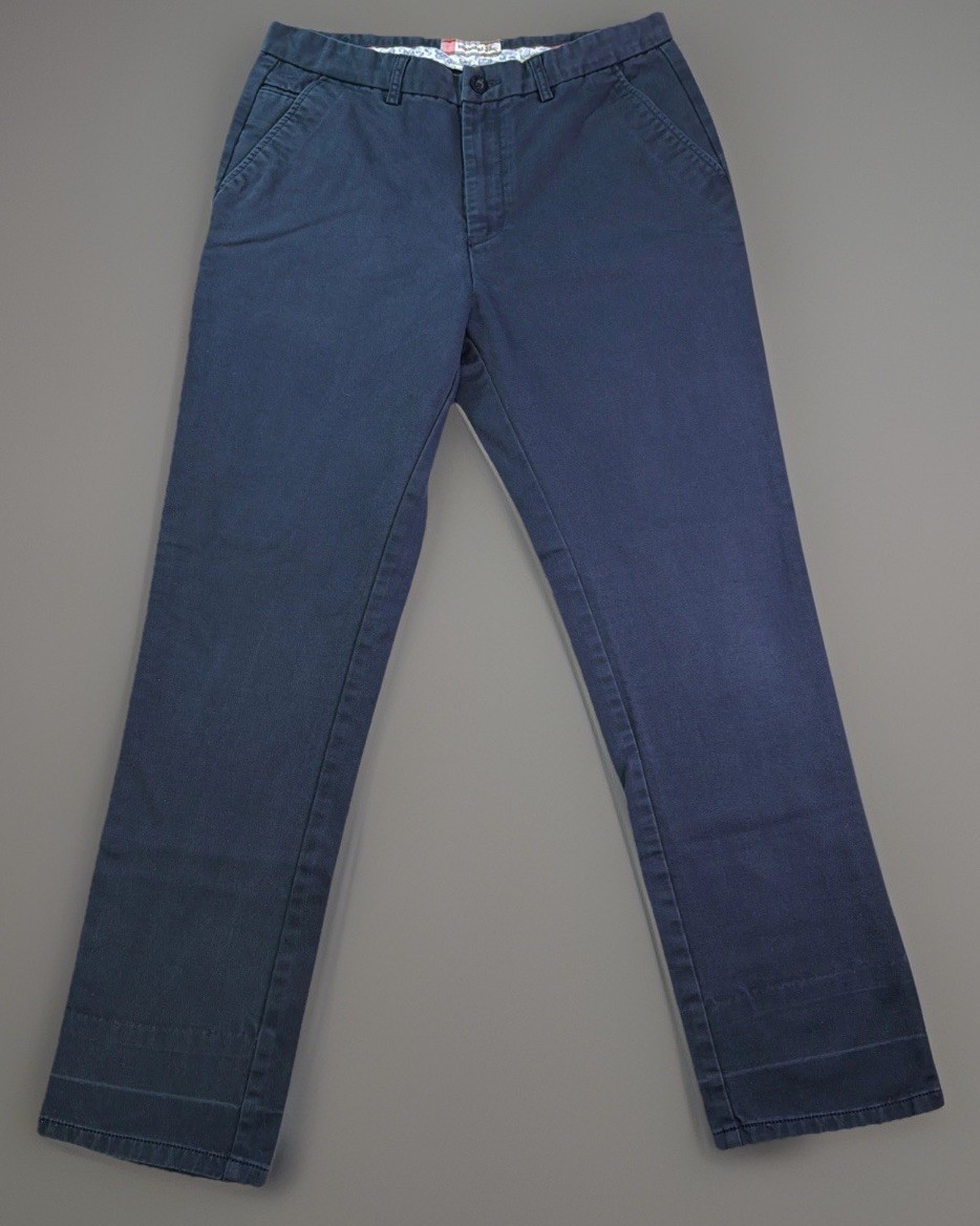 Burberry London Pants Mens 34 Fits Like 32×30 Blue Cotton Chino Straight Casual