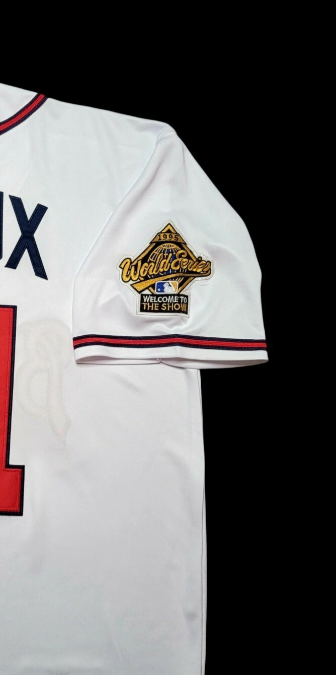 Greg Maddux Atlanta Braves 1995 Men’s Home White World Series Baseball Jersey