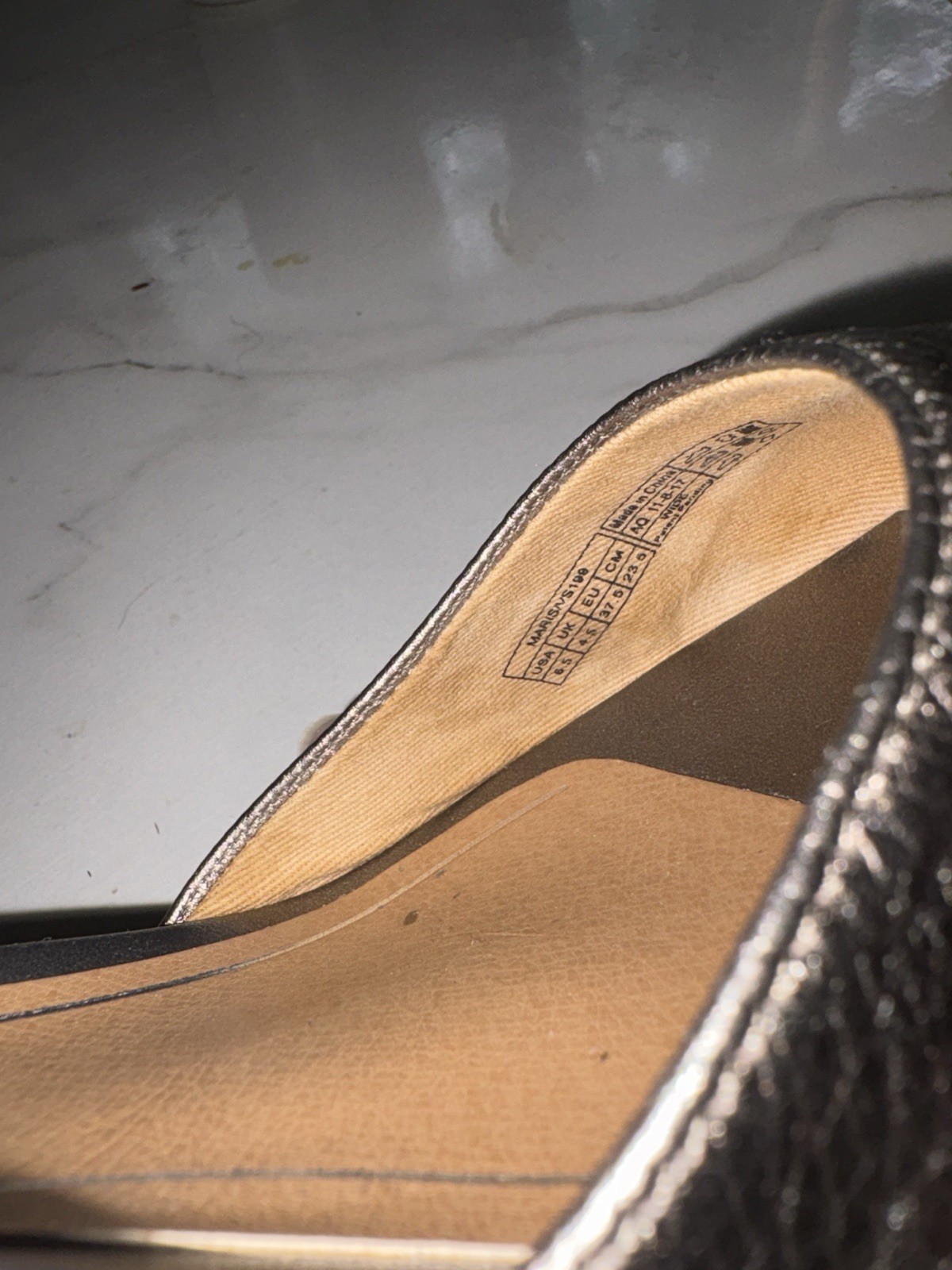 Vionic Metallic Bronze Espadrille Wedges with Cream Ankle Ties