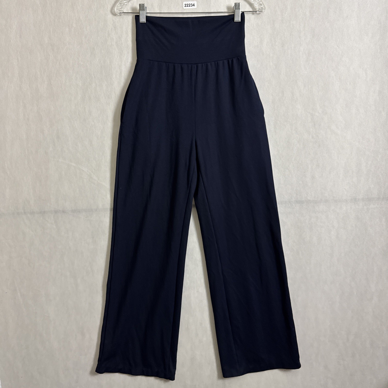 OGL Women’s Size XS Dark Blue Pull On Wide Leg Foldover Waist Pants