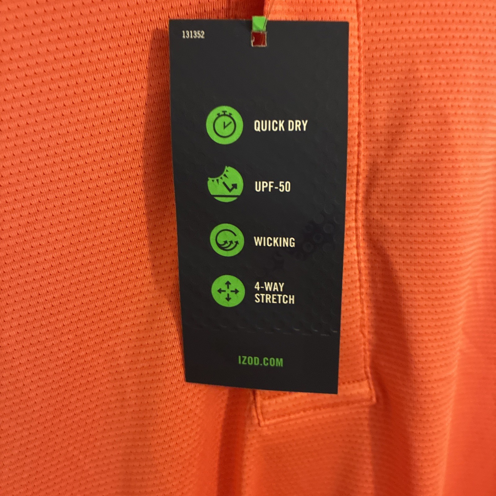 NWT Izod Swingflex Elite Short Sleeve Golf Polo Men’s Polyester Orange Size 3XB