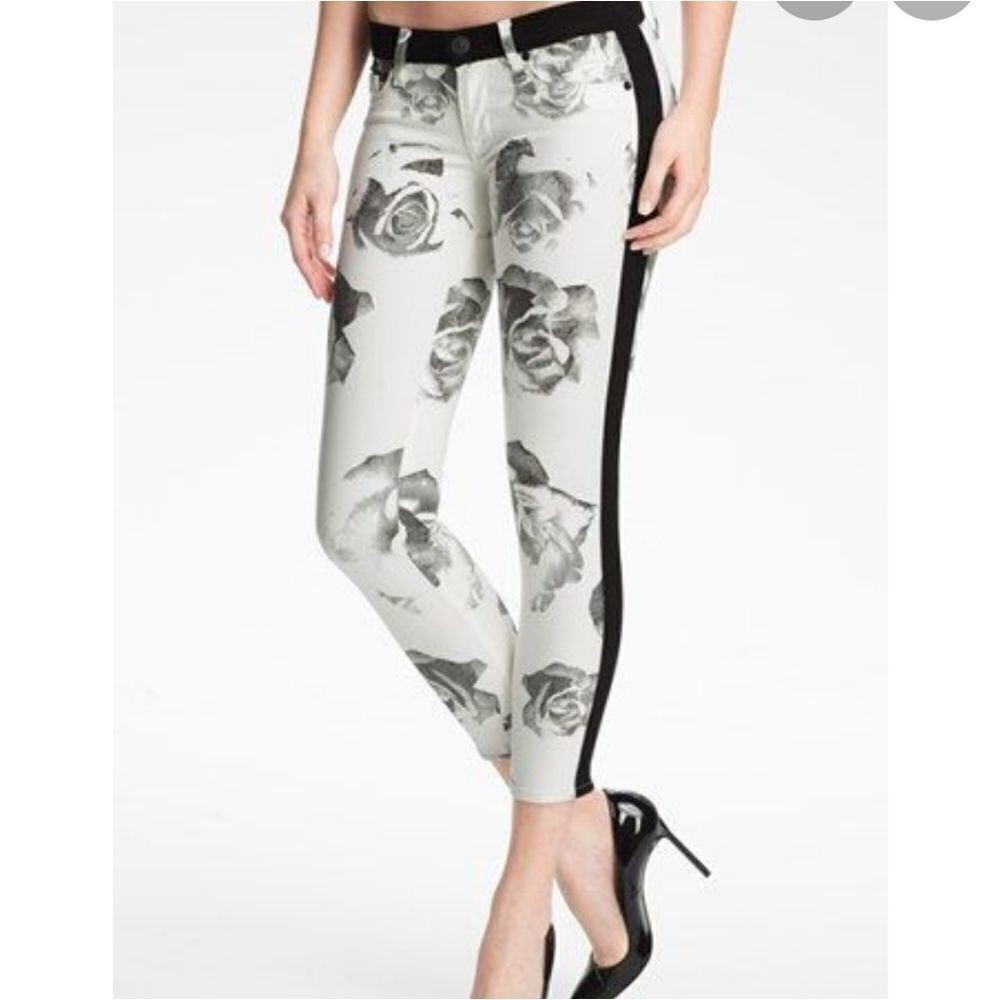 Hudson Jeans ‘Leeloo’ Colorblock Crop Skinny Jeans