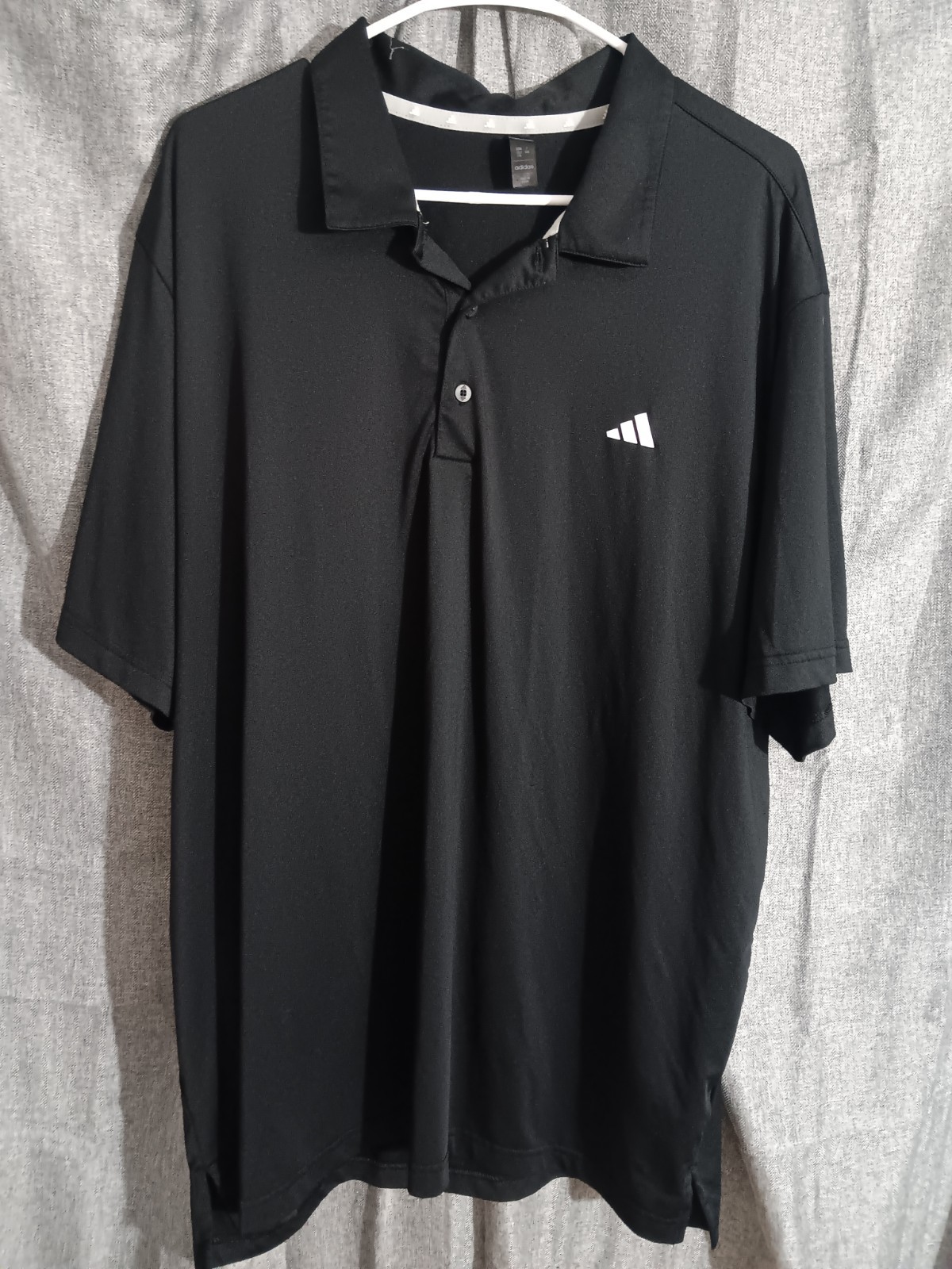 Adidas Men’s Black Performance Polo Shirt Size 2XL Short Sleeve Golf/Tennis