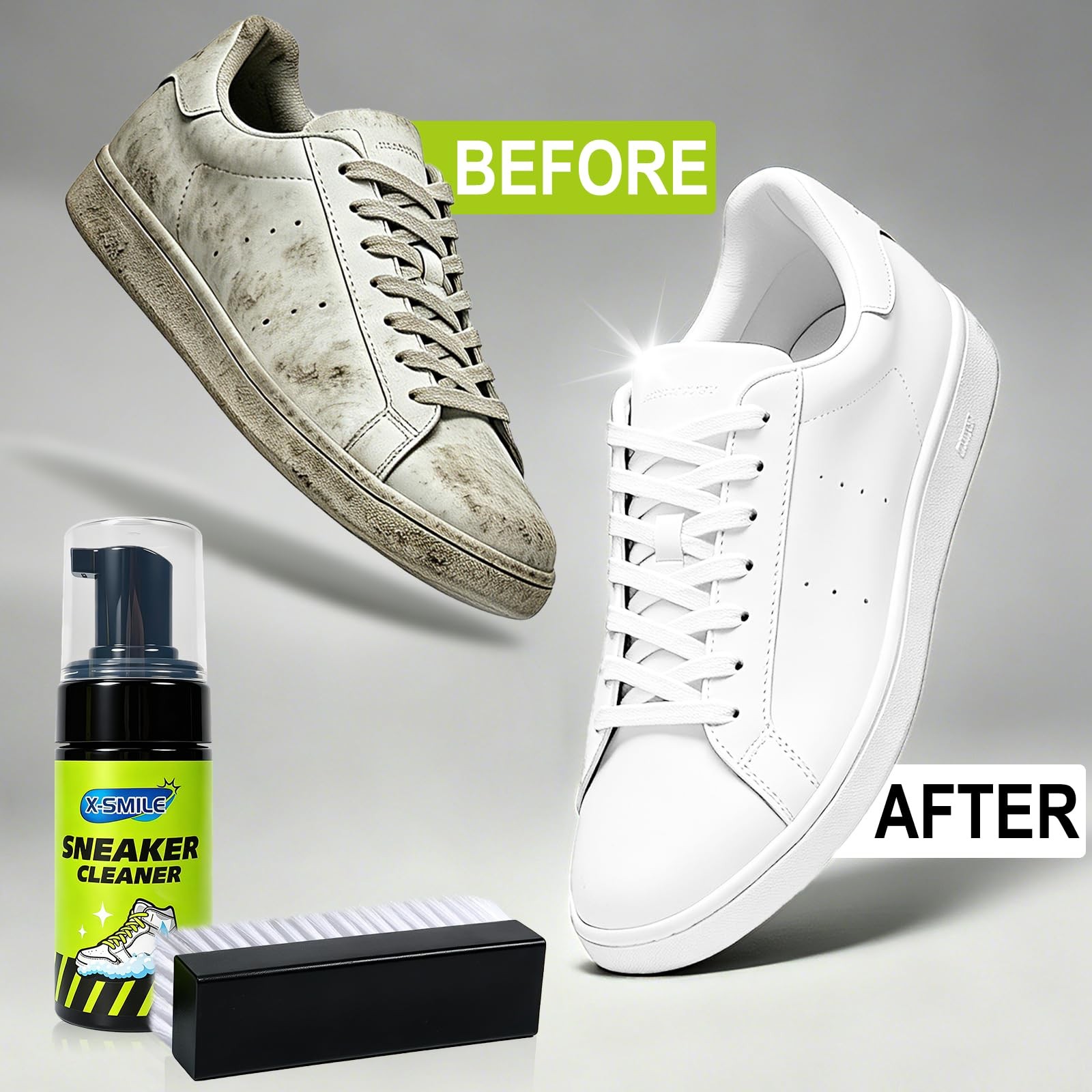 Sneaker Cleaning Kit, Foam Cleaner for White Shoes, PU & Synthetic, Canvas, Mesh