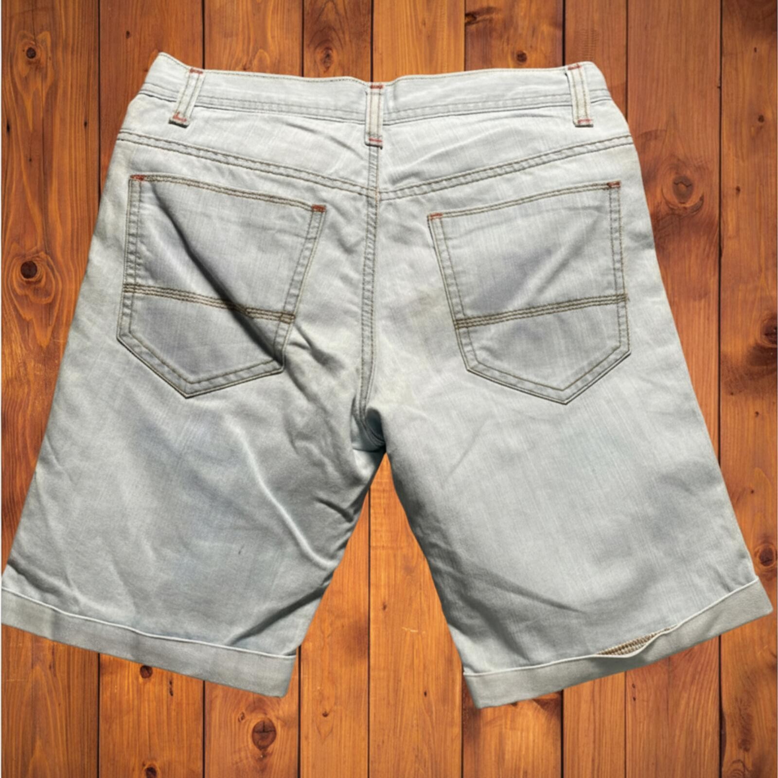 Denim & Co Men Shorts UK 28 Blue Cotton Polyester Blend Casual Worn Look