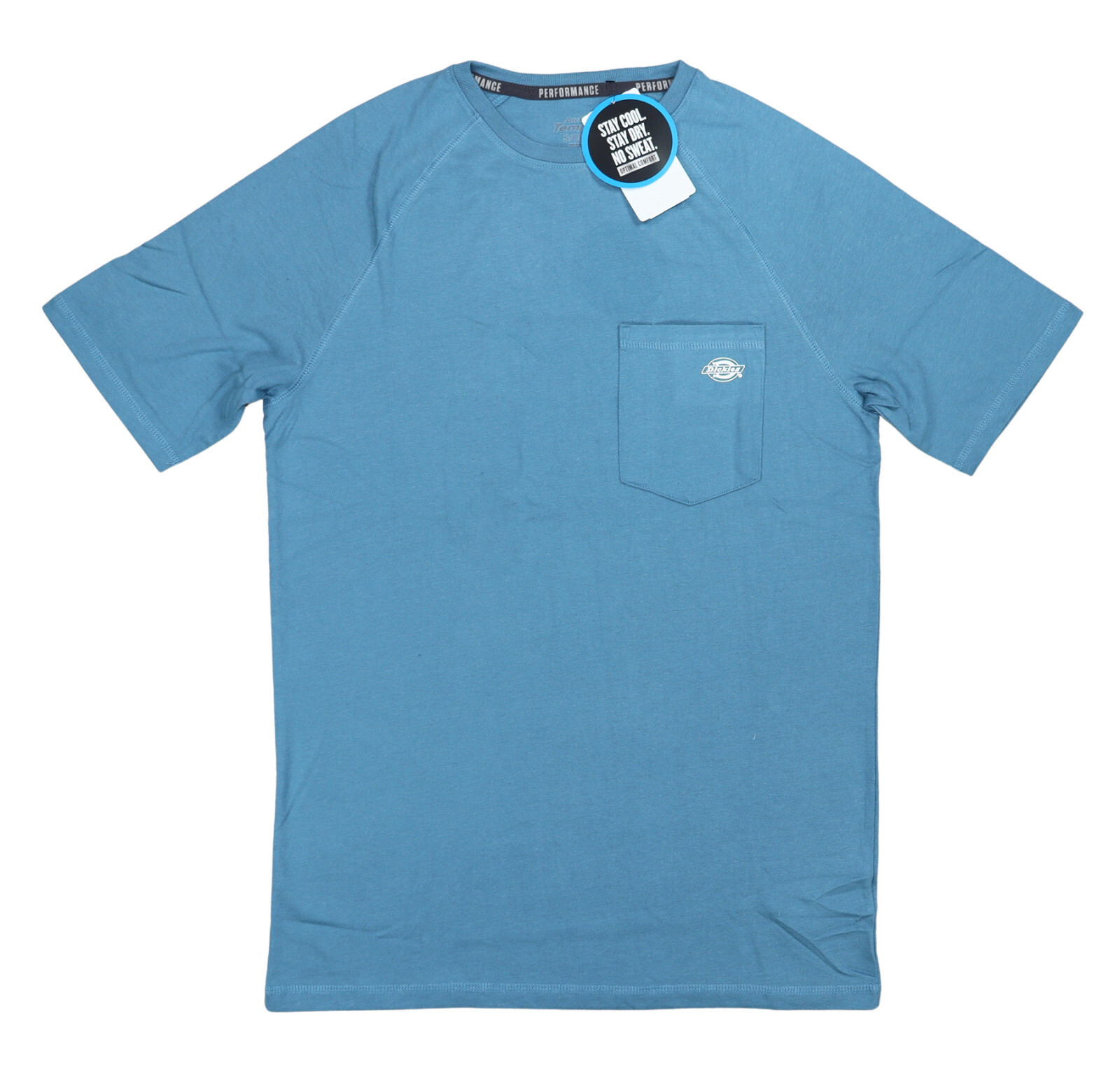 Dickies Short Sleeve Crew Neck Chest Pocket Temp IQ Performance Mens T-Shirt NWT