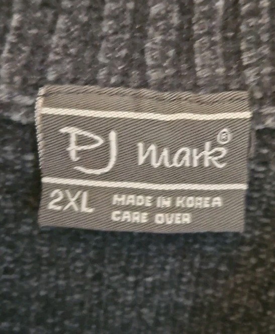 PJ Mark Vintage 90s Blue Chenille Knit Mock Neck Oversized Sweater Y2K Relaxed
