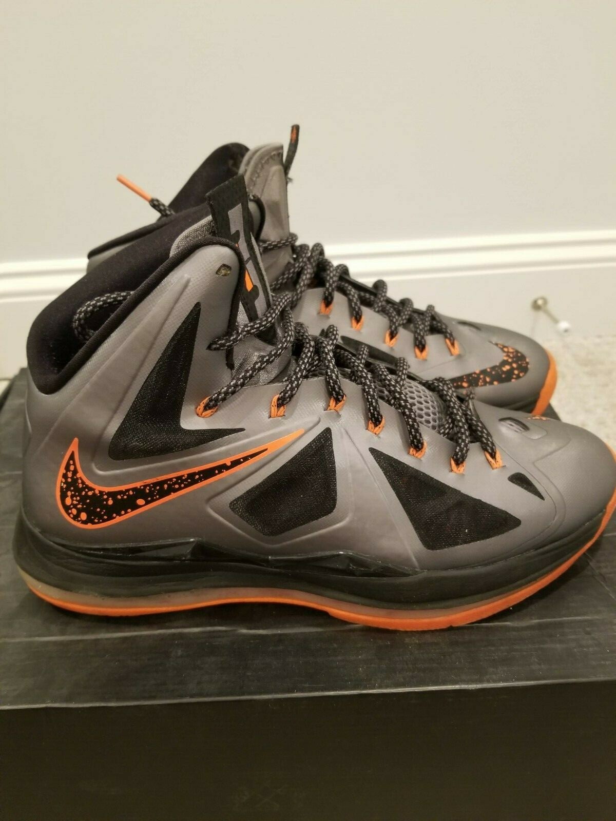 Size 9.5 – Nike LeBron 10 Lava 2012, Slightly used, original box included