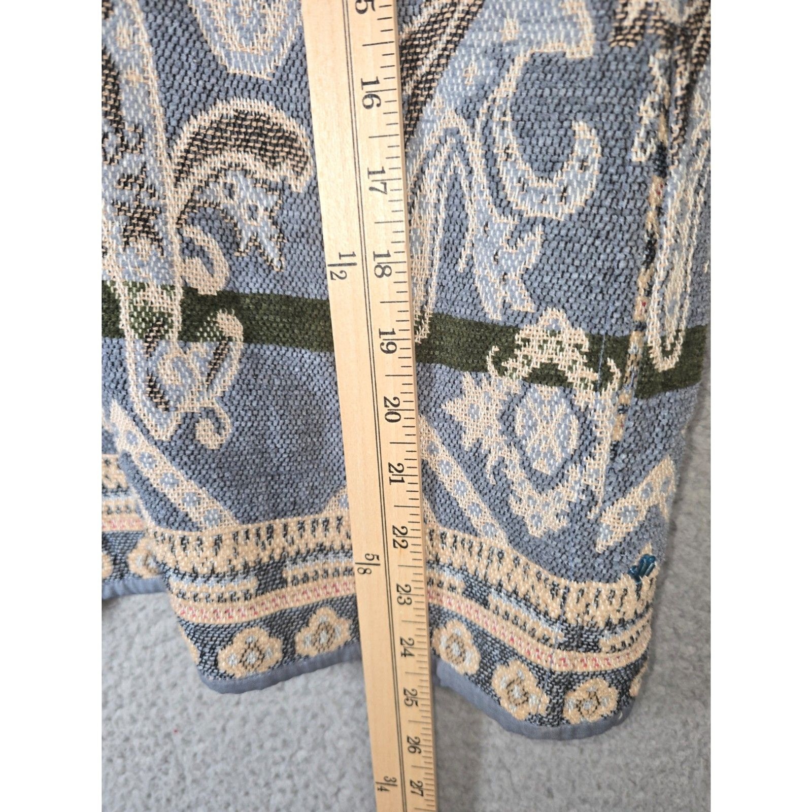 Vintage 90s Flashback Womens Tapestry Jacket M Blue Cotton Rayon Made India