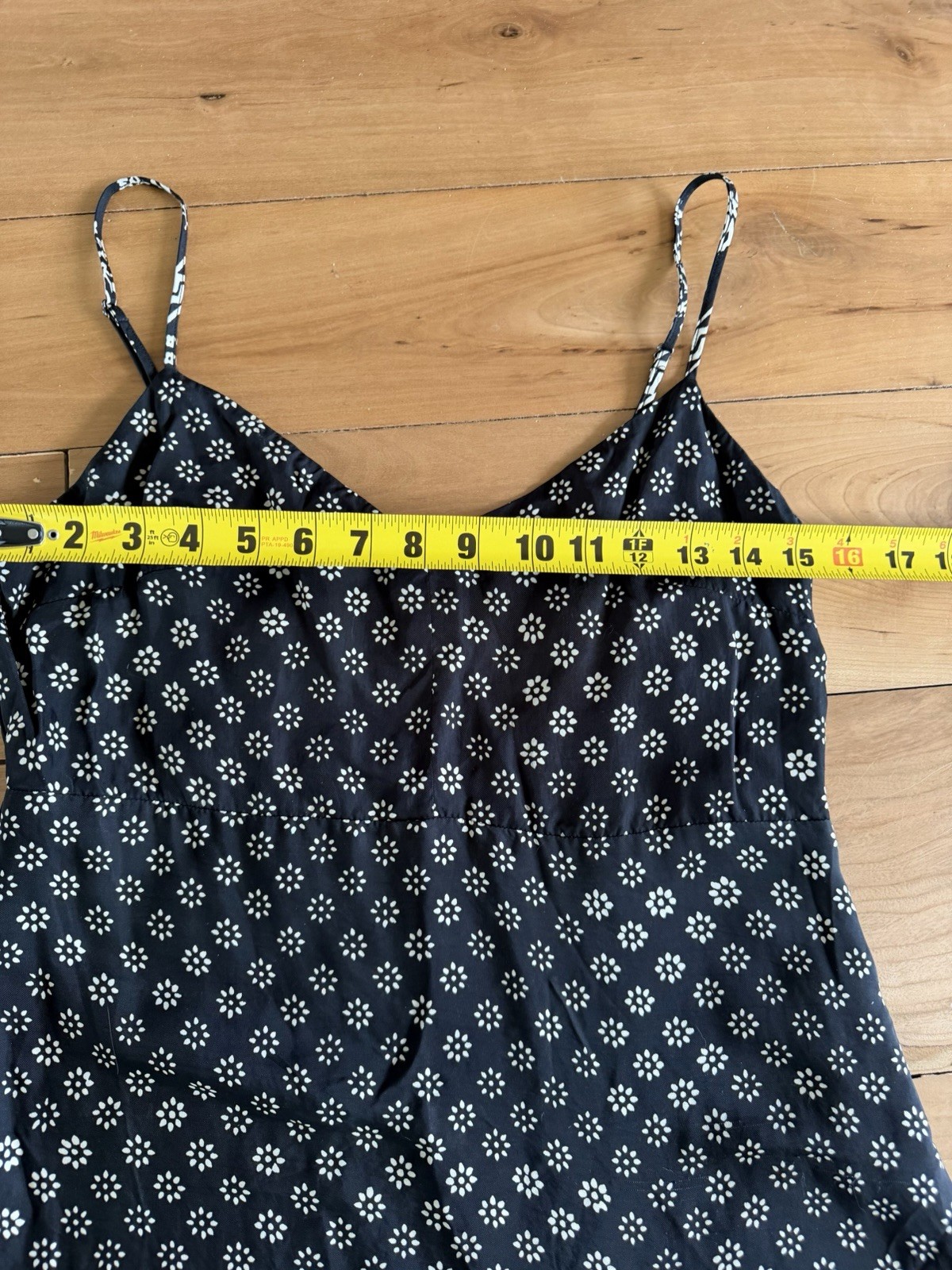 J.CREW Women’s Natasha slip dress block Print Midi Black Sleeveless Straps 8